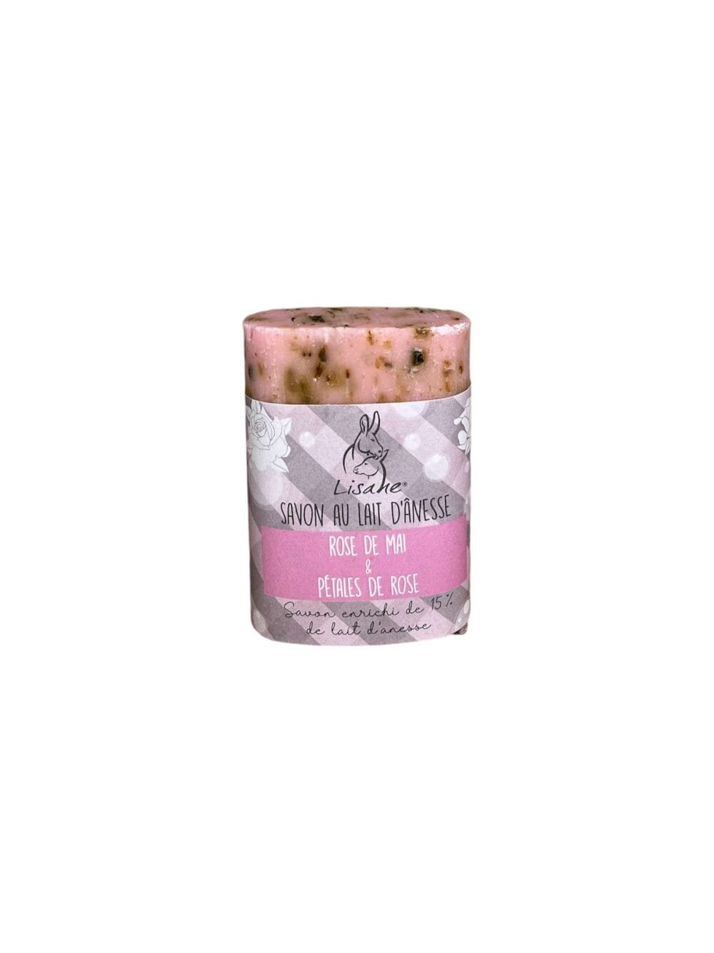 Savon rose et pétales de roses
