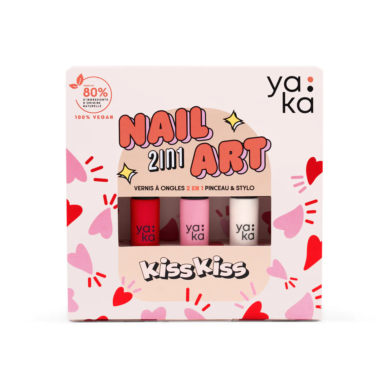 Kit vernis à ongles 2en1 Kiss Kiss Yaka