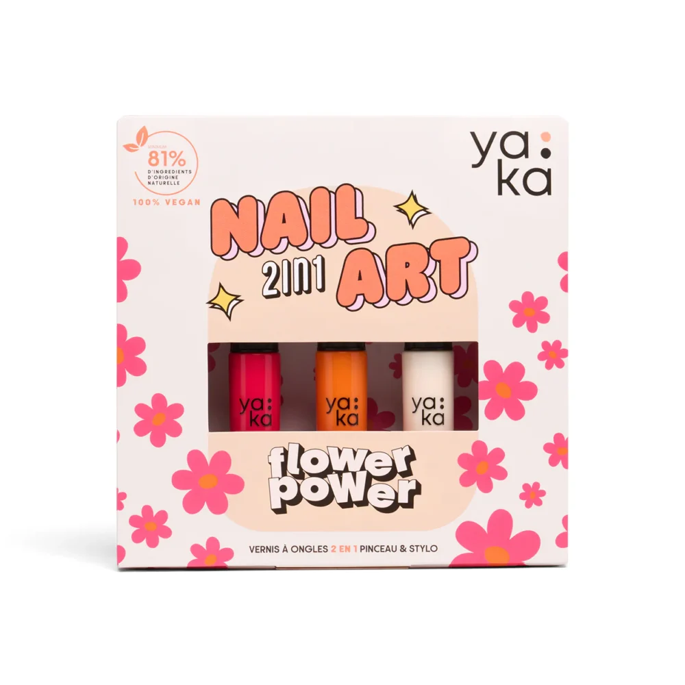 Kit vernis à ongles 2en1 Flower Power Yaka