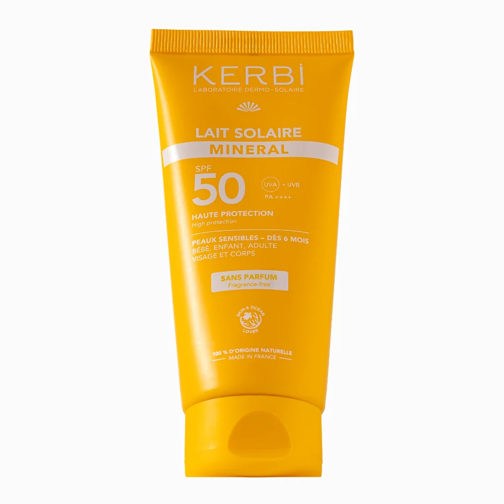 Lait solaire Minéral SPF50 - sans parfum - Kerbi